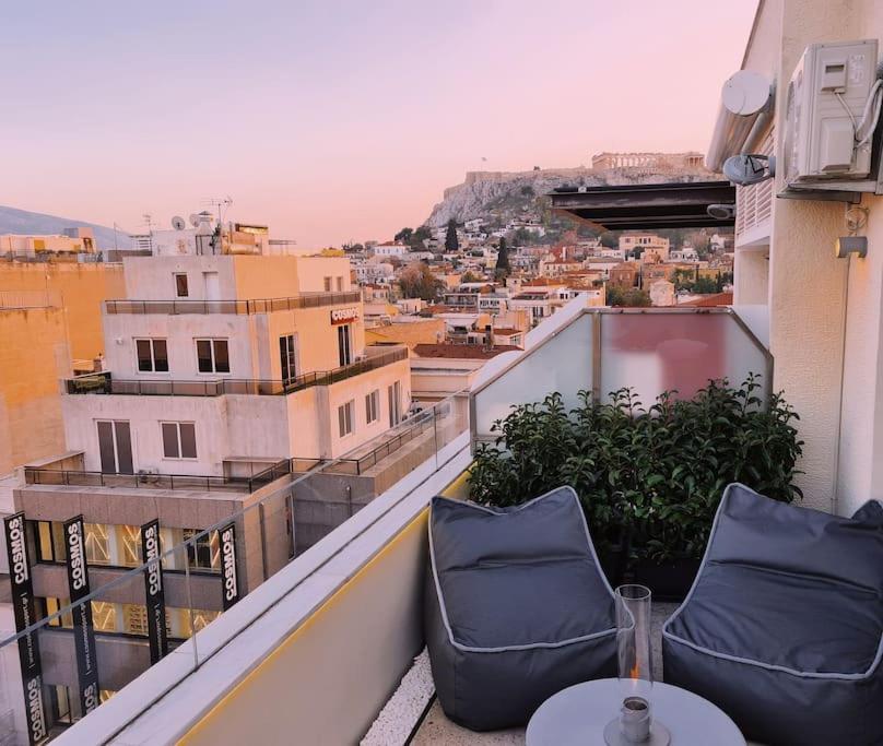 Heated Plunge Pool & Firepit Acropolis Penthouse Daire Atina Dış mekan fotoğraf